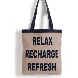 Mona Tote Bag Relax Recharge, Refresh